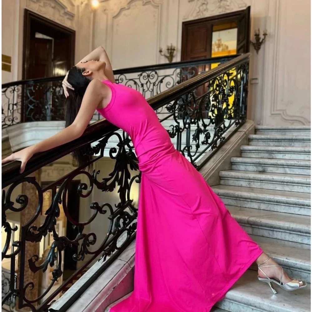 H&M Vibrant Pink Maxi Dress